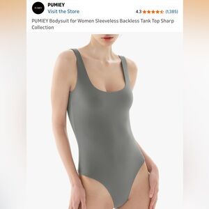 Pumiey sleeveless bodysuit sharp collection